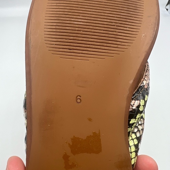 Madewell - The Skyler Colorful Snake Embossed Leather Slide On Sandal Size 6 - Picture 9 of 15